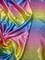 1 Yard Pastel Rainbow Satin Fabric Multicolor Print Lightweight Semi Shiny Polyester Non Stretch 58 Inch Width